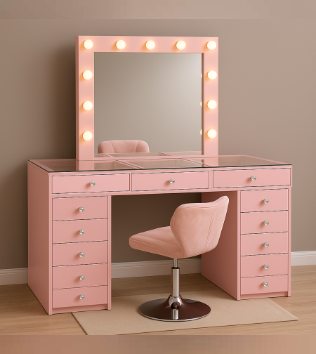 פינת איפור הוליווד ורודה במחיר מבצע