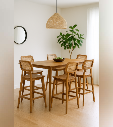 Milo כסא בר מעץ טיק