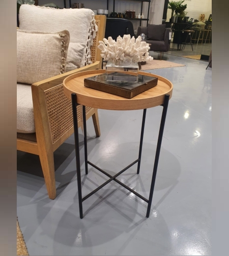 שולחן צד מעץ מלא דגם סופי