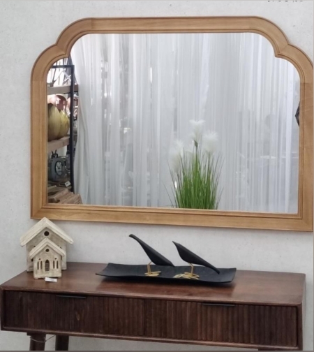 מראת קשת בעיצוב קלאסי מעץ טבעי