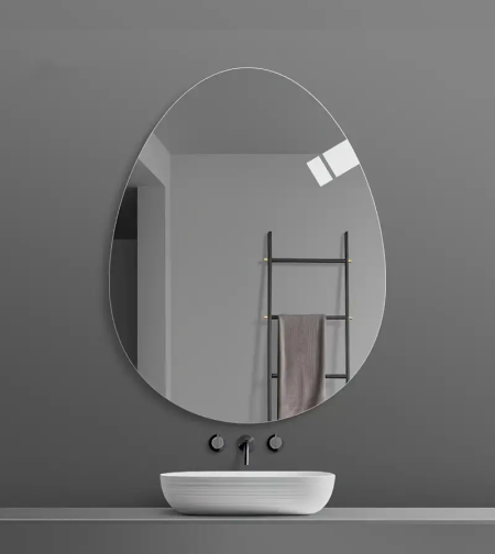 מראה ביצה ללא מסגרת 80/50