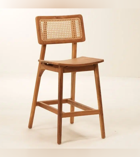 Neo כסא בר מעץ טיק