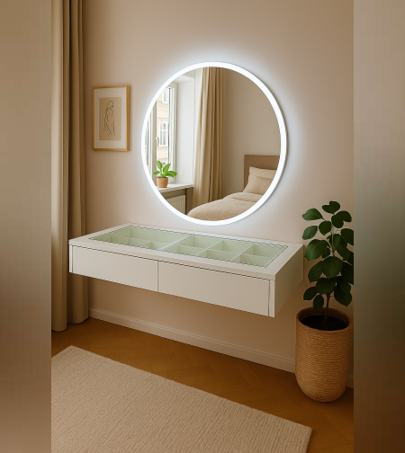 קונסולה מודרנית מרחפת 1 מטר עם חלוקה פנימית