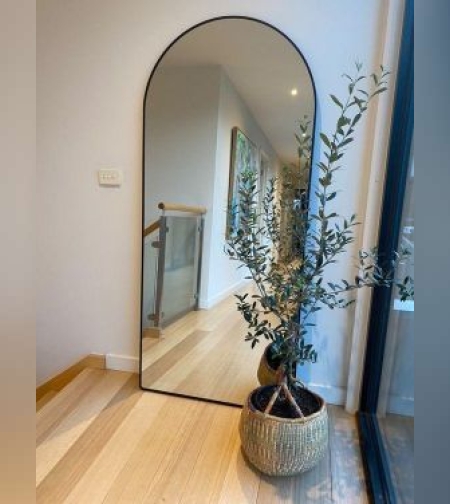 מראת תליה, למקלחת/חדר שינה/כניסה, מסגרת אלומיניום בצבע שחור 1.2*60 ס