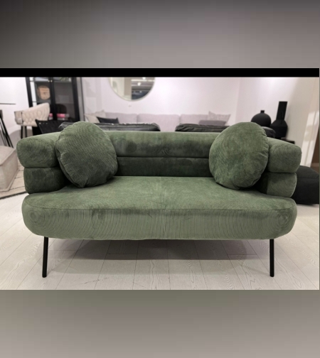 ספה מקסימה מקורדווי צבע ירוק leo- נוחה ומושלמת לבית