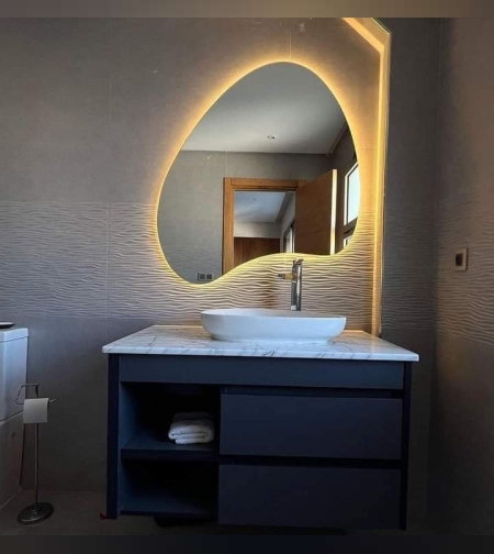 מראה אסימטרית עם לד-100/80