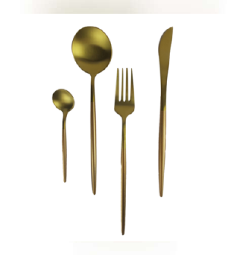 סט כלי הגשה יוקרתי בזהב