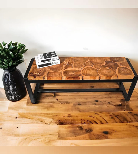 ספסל מעץ טיק דגם סידני