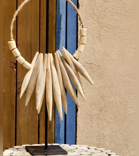 מתלה דקורטיבי מעץ טיק 27/53