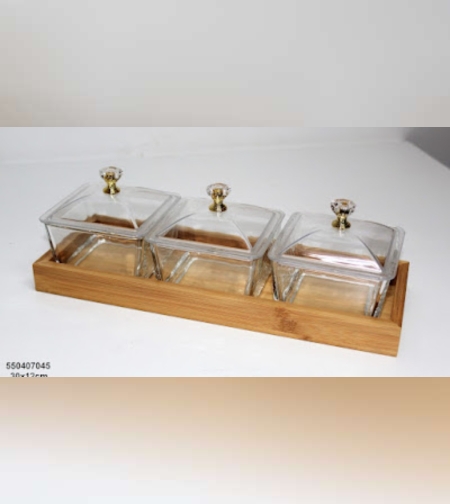 סט קפה +מגש מעץ