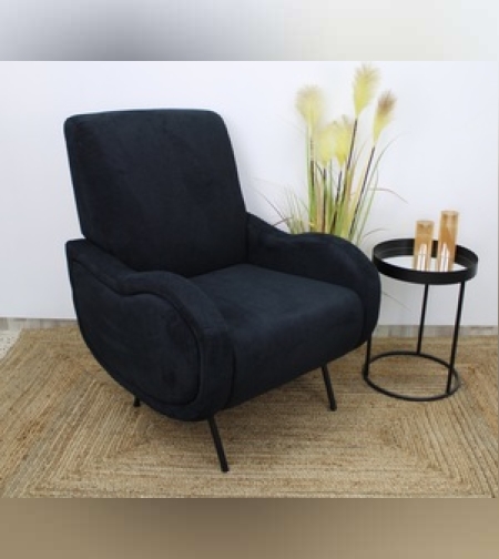 כורסא קטיפה שחורה