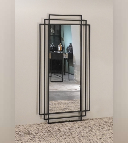 מראת גוף מלבנים שחורה