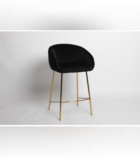 כסא בר קטיפה שחור