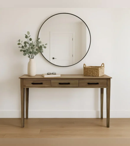 קונסולה עץ בעיצוב רטרו כפרי