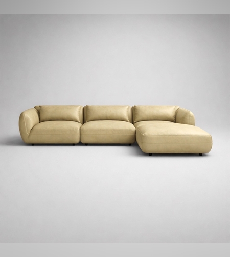 ספה גבריאלה עור מוקה