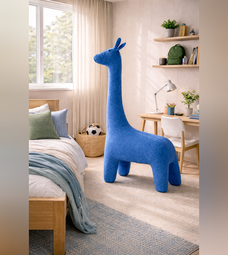 ג'ירפה שרפרף לחדר ילדים בצבע כחול
