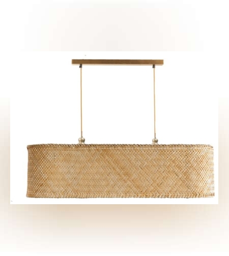 מנורת ראטן מאורכת