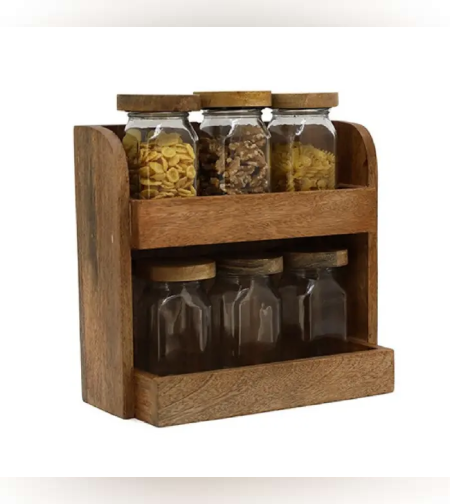 מדף תבלינים מעץ