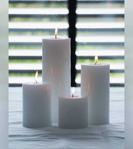 נר 7/10 לבן לא ריחני