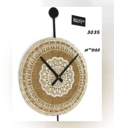 שעון עץ קוטר 60