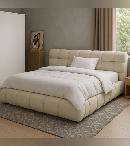 🛏 מיטה זוגית מרופדת בעיצוב מודרני ונעים-דגם ליה