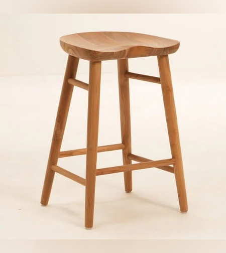 Sol כסא בר מעץ טיק