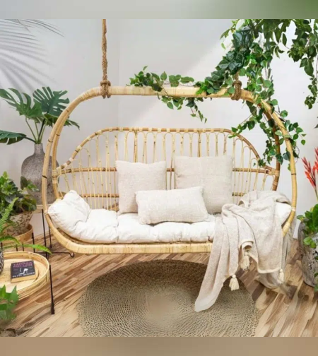 Dagmar נדנדה זוגית לתלייה מבמבוק