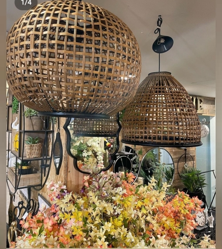 מנורת קש קוטר 47- טימבר עיצובים