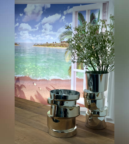 סט 2 אגרטלים א-סימטרי מראה