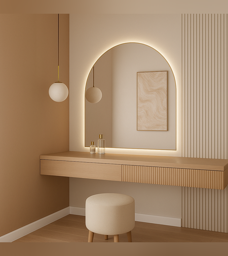 מראת קשת יוקרתית עם תאורת LED