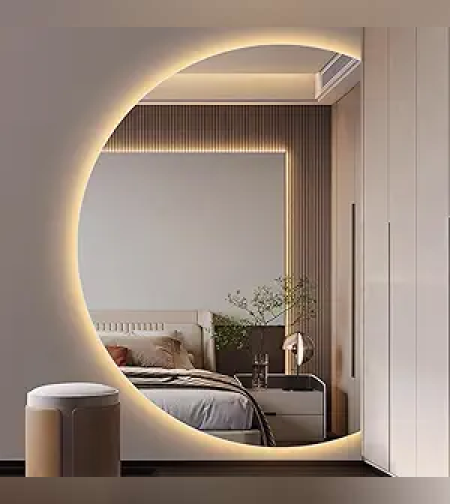 מראה חצי ירח עם לד 180/80