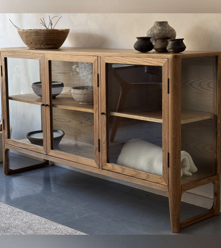 מזנון הוואנה 3 דלתות מעץ ASH מלא