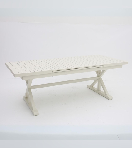 Linen שולחן אלומיניום לבן 220 ס