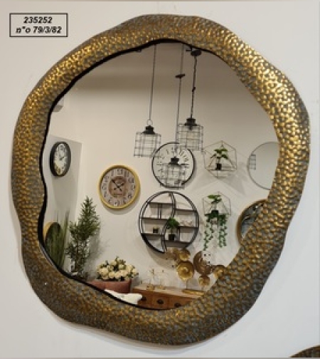 מראה במסגרת מתכת בגוון ברונזה 79/82/2.5 ס