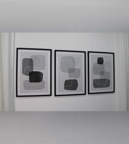 סט שלישית תמונות עם זכוכית