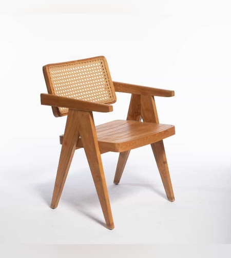 Venice כסא אוכל טיק וראטן