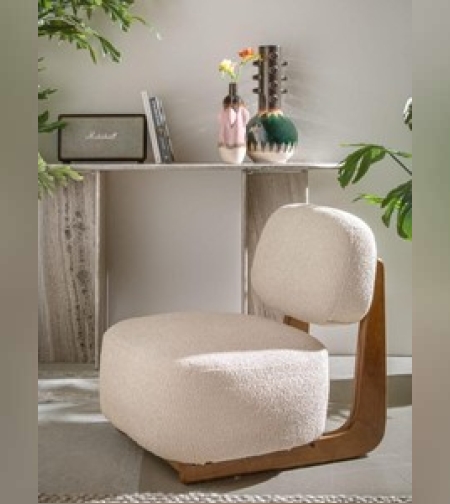 כורסה פיסולית לורן בצבע בז’