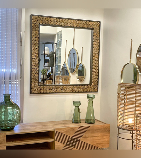 מראה מרובעת דגם גלי 110*110