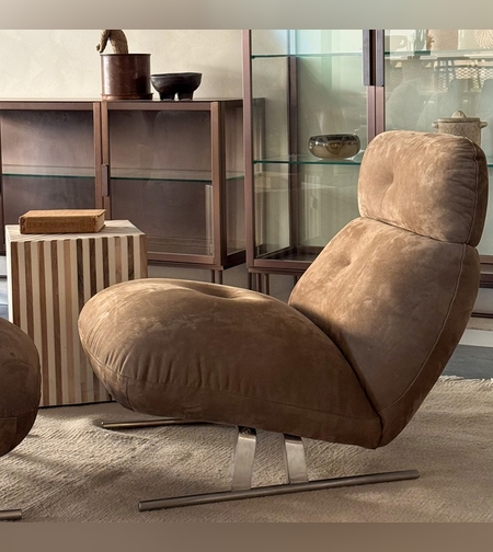 כורסא עור טייסון נובוק + הדום