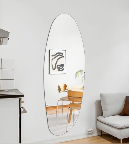 מראה אמורפית ללא מסגרת