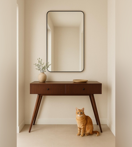 קונסולה מעץ מנגו