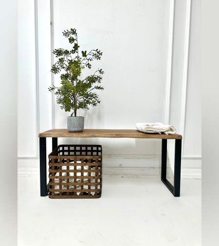 ספסל עץ מנגו מלא