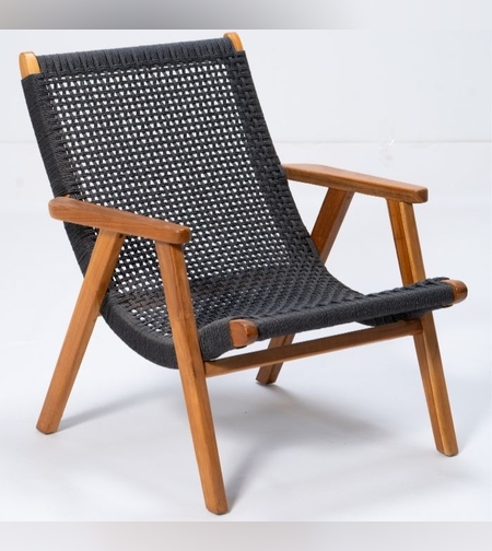 Dimara כורסא טיק וראטן סינטטי שחור