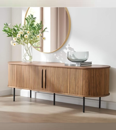 מזנון טלוויזיה עץ שיטה מלא רוחב 175 ס