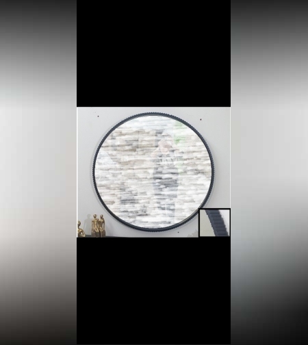 מראה שחורה קוטר 70 עם דוגמא