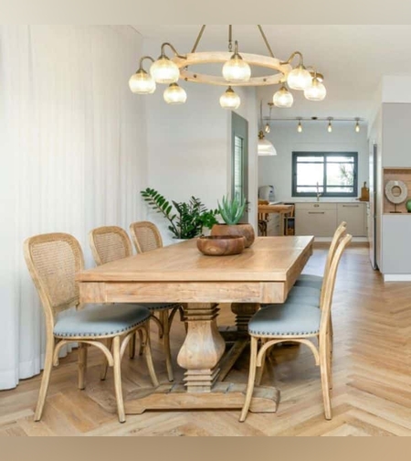 Moia שולחן אבירים מעץ מלא 180 ס