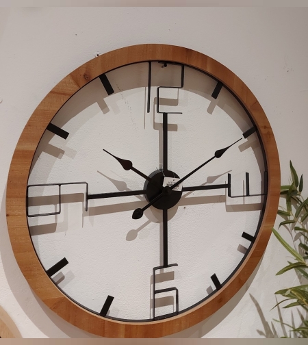 שעון עץ קוטר 60