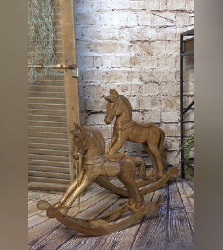 סוס נדנדה עץ- גדול