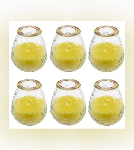 מארז נר ציטרונלה בזכוכית (6 יחידות)