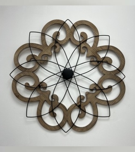 משרבייה משולבת עץ ומתכת בגוון שחור מושלמת לעיצוב החדר. מידות: 60/2.5/60 ס